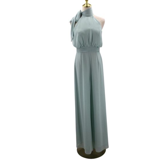 AW BRIDAL 8 M skylight blue Rosalie formal party bridesmaid jumpsuit NEW B77 - Picture 3 of 11